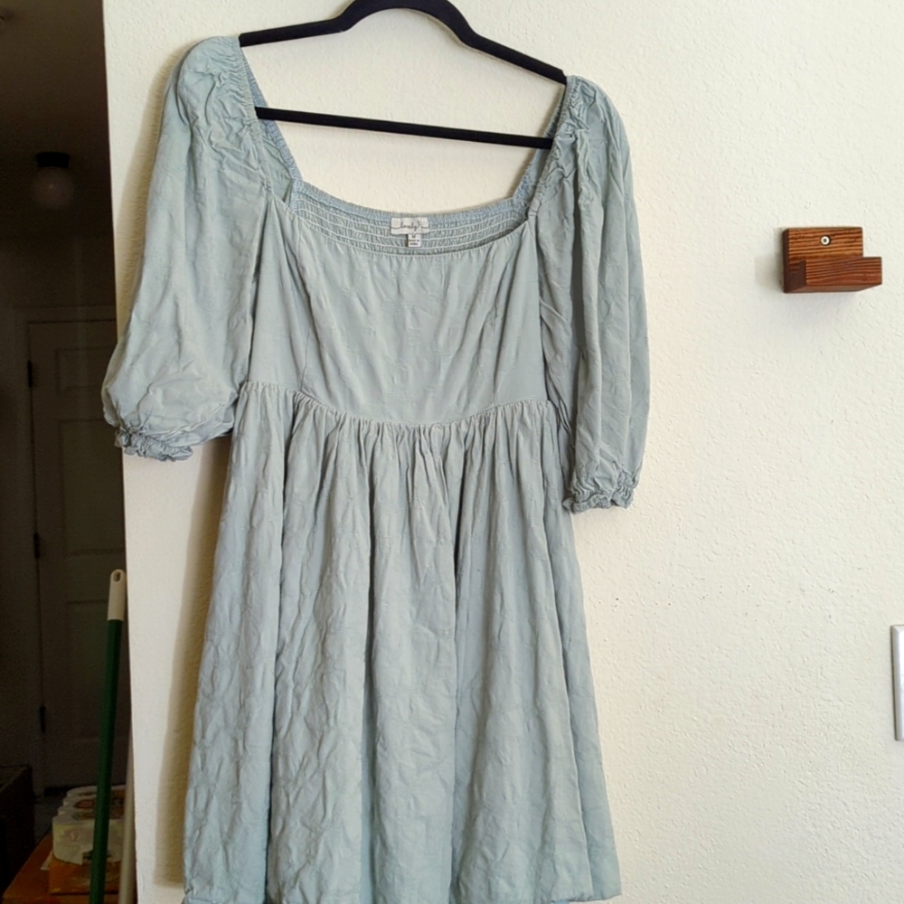 Pale Green 100% Cotton Dress